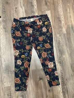 Women's Navy Floral Print pants 22W 3x